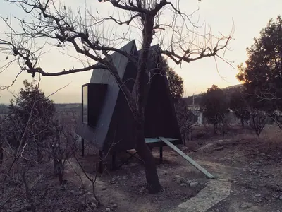 Проект дома A-Frame Black 33, 33 м²