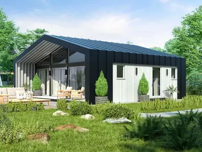 Проект дома Barn CLT 68, 68 м²
