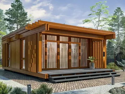 Проект дома CUBE (баня) 37, 37 м²