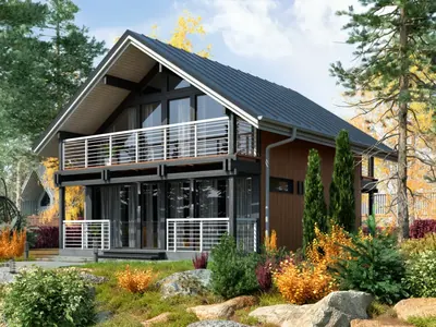 Проект дома HOLZ 100, 100 м²